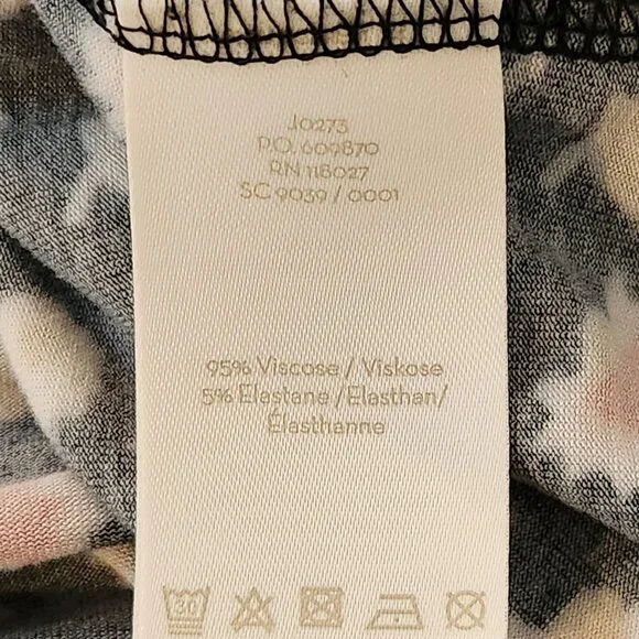 Boden Miriam Jersey Tunic Dress Midi Bell Sleeve Black Floral - Picture 4 of 10